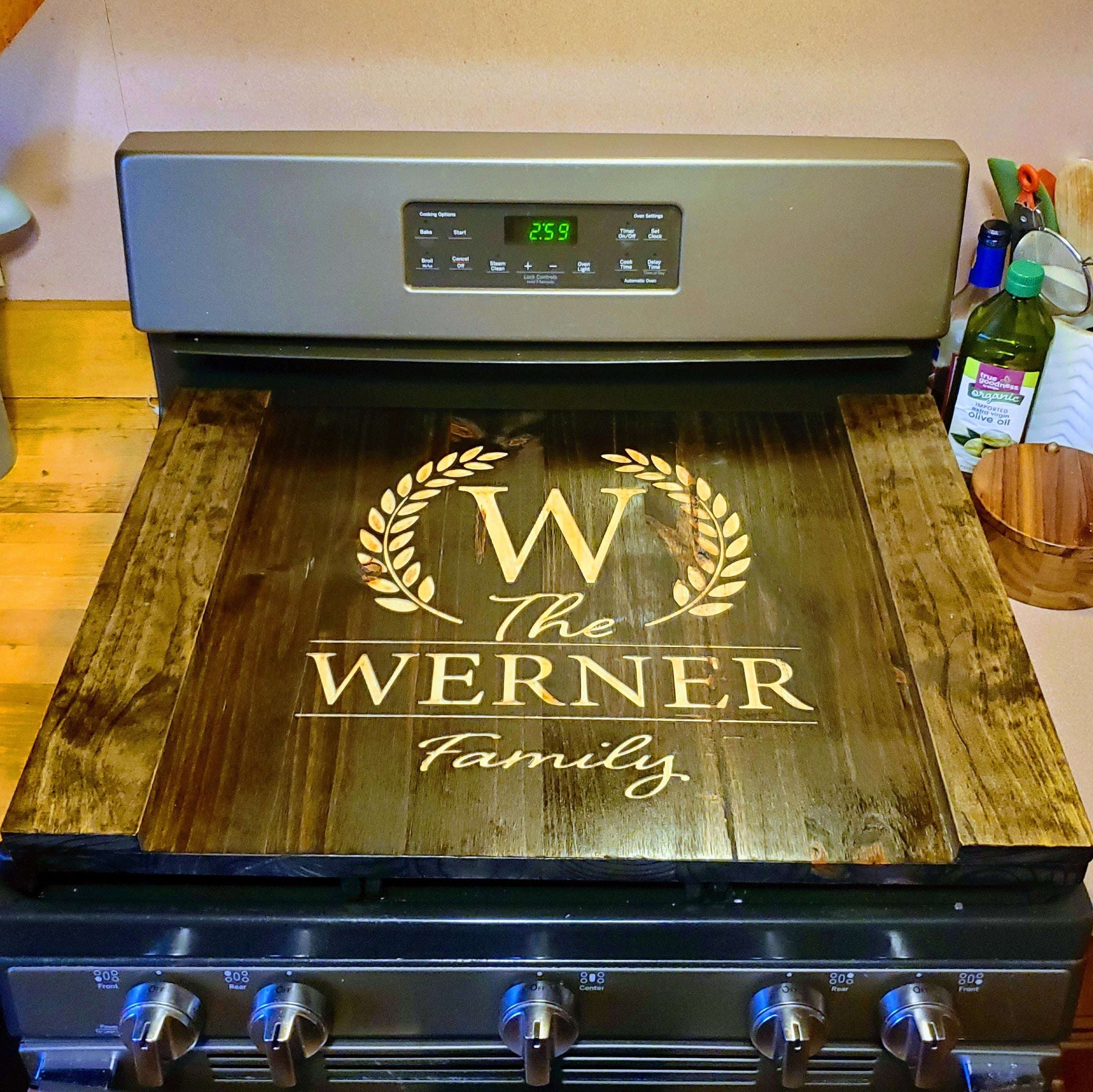 Personalized & Custom Wooden Stove Top Cover